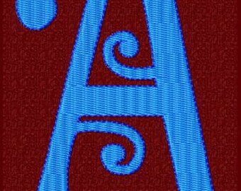 Font Monogram #058 Machine Embroidery Monogram Font Alphabet Design Set INSTANT DOWNLOAD