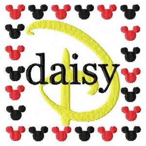 Mouse Ears Machine Embroidery Monogram Font Alphabet Design Set INSTANT DOWNLOAD