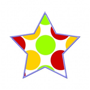 Star Applique Machine Embroidery Single Design ~ 5 Sizes ~ INSTANT DOWNLOAD