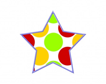 Star Applique Machine Embroidery Single Design ~ 5 Sizes ~ INSTANT DOWNLOAD
