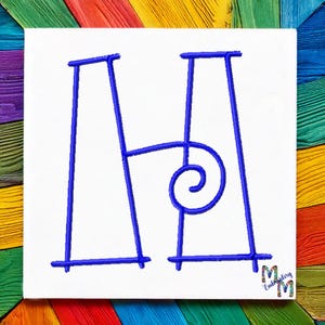 Font Monogram #090 Machine Embroidery Monogram Font Alphabet Design Set INSTANT DOWNLOAD