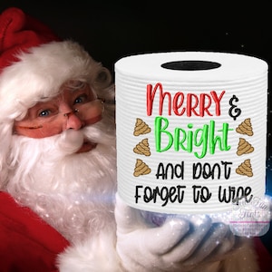 Merry & Bright e non dimenticare di pulire il design del ricamo della carta igienica di Natale, il punto schizzo, i cerchi 4x4
