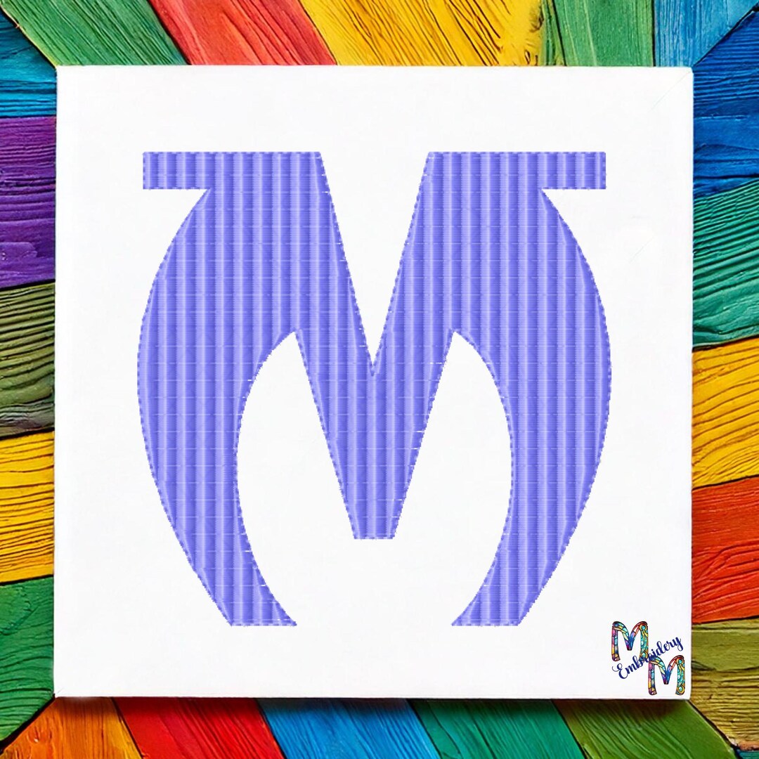 Patterned Monogram Font #066 Machine Embroidery Design (instant ...