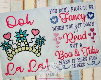 You Don't Have To Be Fancy Girl Embroidery Design, Reading Pillow Design, Pocket Pillow Design, 3 Sizes Included INSTANT DOWNLOAD