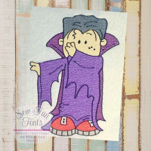 Sketch ~ Halloween Vampire Machine Embroidery Design, 7 Sizes, READ LISTING BEFORE PURCHASiNG