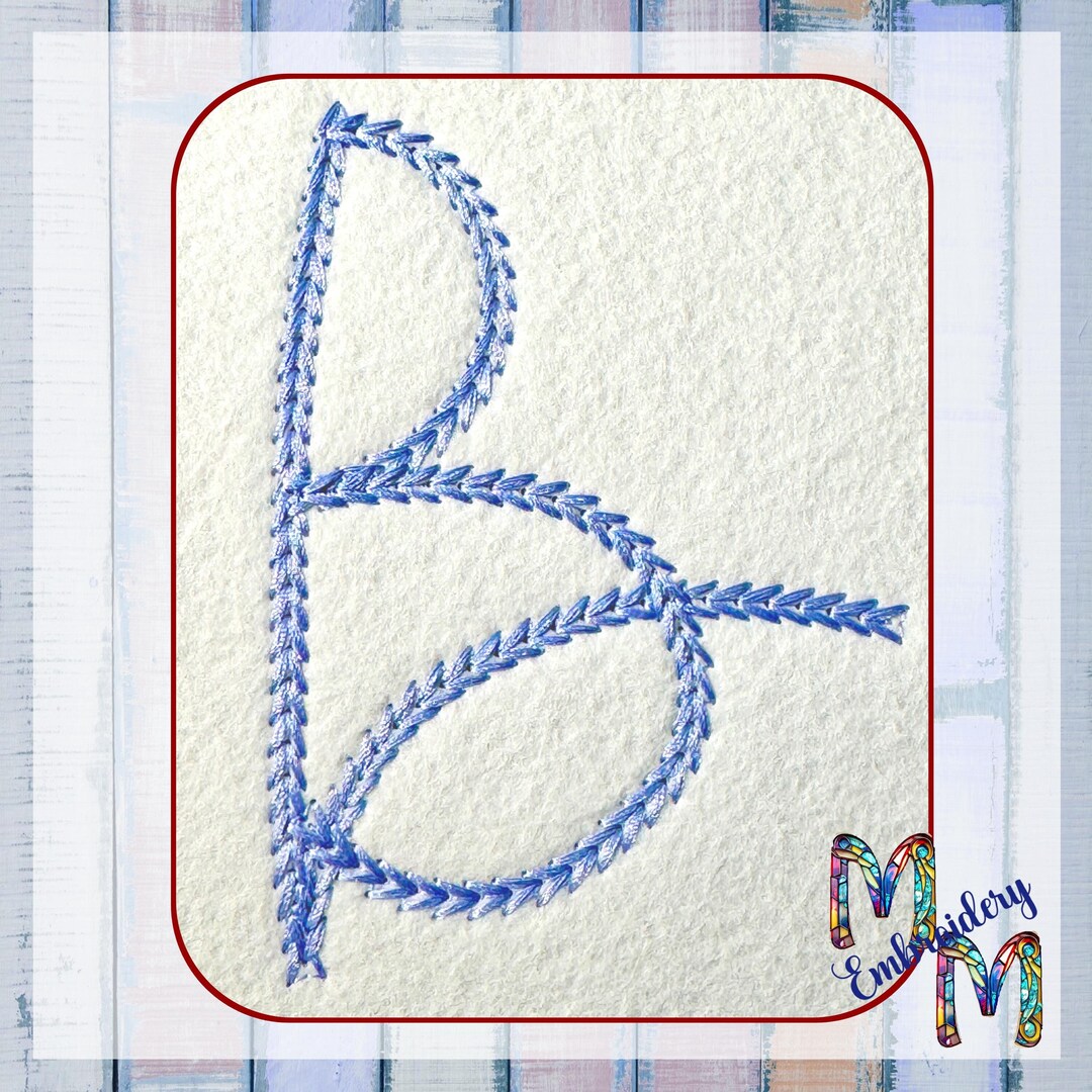 Bakersfield - Font Monogram #161 Machine Embroidery Font Alphabet ...