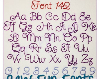 Font Monogram #142 Machine Embroidery Monogram Font Alphabet Design Set INSTANT DOWNLOAD ~ BX Format Now Available