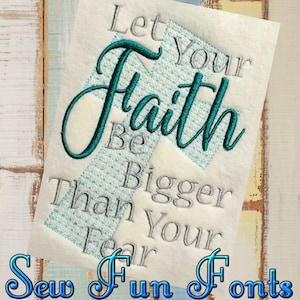 Let Your Faith Be Bigger Than Your Fear Design, Reading Pillow Saying Pocket Pillow, 5x7 Hoop, Machine Embroidery Design INSTANT DOWNLOAD
