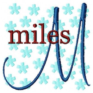 Snowfall Machine Embroidery Monogram Font Alphabet Design Set INSTANT DOWNLOAD