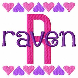 Herz-Duo Maschine Stickerei Monogramm Alphabet komplettes Set sofort-DOWNLOAD