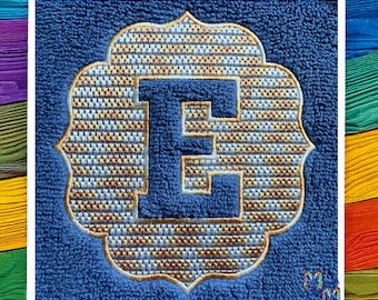 Embossed Monogram Font 7 - 26 Machine Embroidery Designs - 2, 3, 4, 5, and 6 Inches - BX Included