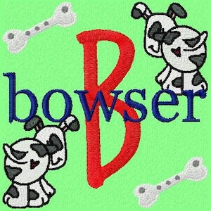 Puppy Dog Machine Embroidery Monogram Font Alphabet Design Set INSTANT DOWNLOAD