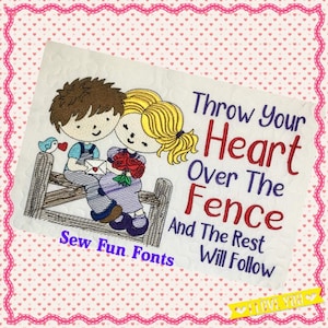 Throw Your Heart Embroidery Saying, Wispy Filled Design, Reading Pillow Saying, Pocket Pillow, Machine Embroidery Design INSTANT DOWNLOAD
