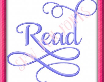 Read ~ Simple Word Saying Reading Saying, Embroidery Saying, Reading Pillow Saying,Machine Embroidery Design, 5 Sizes ~ INSTANT DOWNLOAD