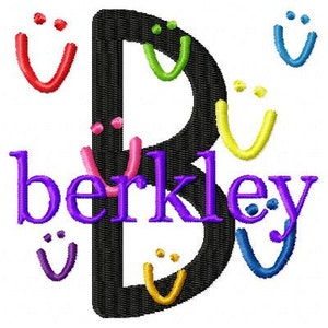 Smiles Machine Embroidery Monogram Font Alphabet Design Set BX Format, Pes, Hus, Jef, Dst, Xxx, Vip, Exp INSTANT DOWNLOAD