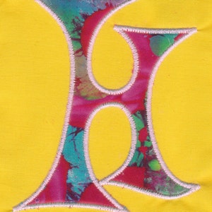 Applique Font #012 Machine Embroidery Monogram Font Alphabet Design Set, BX Format, Pes, Hus, Jef, Dst, Xxx, Vip, Exp INSTANT DOWNLOAD