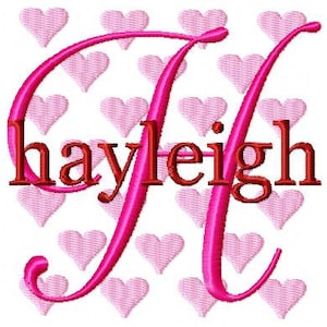 Valentine Heart Attack Machine Embroidery Monogram Font Alphabet Design Set INSTANT DOWNLOAD