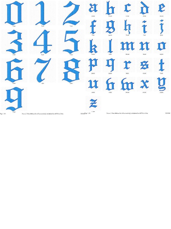 Font Monogram #007, Machine Embroidery Alphabet (INSTANT DOWNLOAD