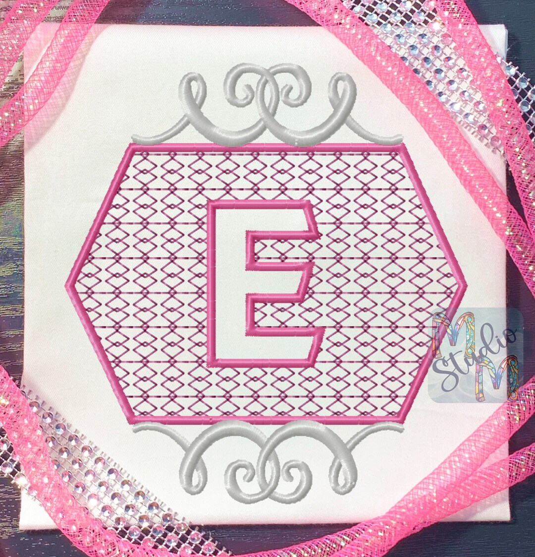 Embossed Monogram Font 3 - 26 Machine Embroidery Designs - 2, 3, 4, 5 ...