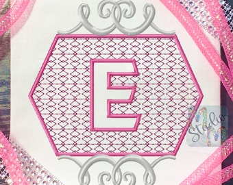 Embossed Monogram Font 3 - 26 Machine Embroidery Designs - 2, 3, 4, 5, and 6 Inches - BX Included