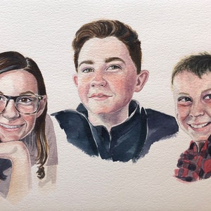 Custom Hand Painted Watercolor Portrait