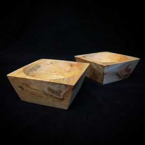 Spalted Box Elder Handturned Bowl Set