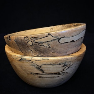 Spalted Sycamore Handturned Bowl Set
