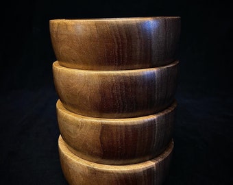 Black Walnut Handturned Bowl Set
