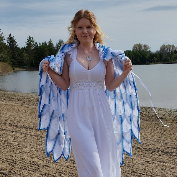 Guardian Angel Wings Shawl - KNITTING PATTERN - instant download - easy to follow pattern - by Anna Stoklosa, Designer and Creator