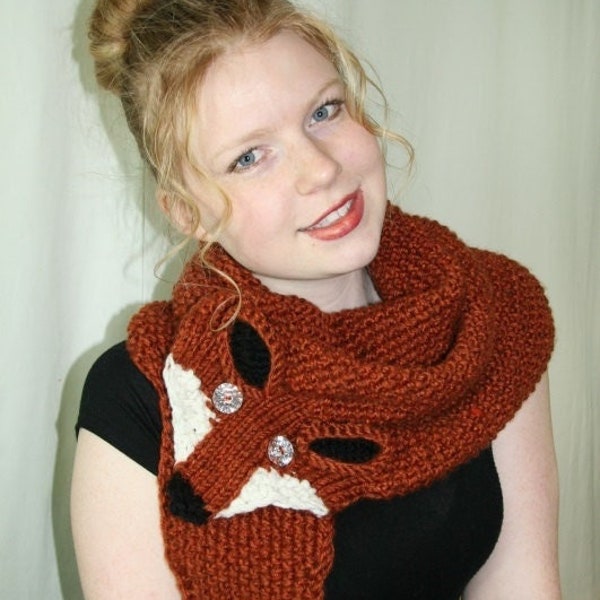 Fox in Love Scarf (3 scarves/cowls included) - KNITTING PATTERN - Instant download - Easy & Beginner Friendly - by Designer Anna Stoklosa