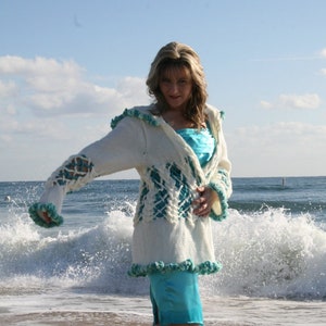 Ocean Sweater Classic Cardigan - KNITTING PATTERN - Beginner Friendly - Instant Download - Design & Creation by Designer Anna Stoklosa