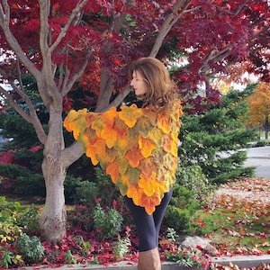 Maple Leaf Shawl - CROCHET PATTERN - Beginner Friendly - Instant Download - by Designer Anna Stoklosa