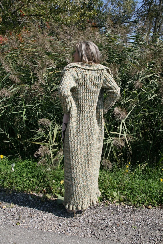 Classic Long Cardigan - KNITTING PATTERN - Beginner Friendly - Instant Download-I Design & Creation by Designer Anna Stoklosa