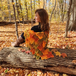 Châle feuille d'érable MOTIF CROCHET adapté aux débutants téléchargement immédiat par la designer Anna Stoklosa image 3