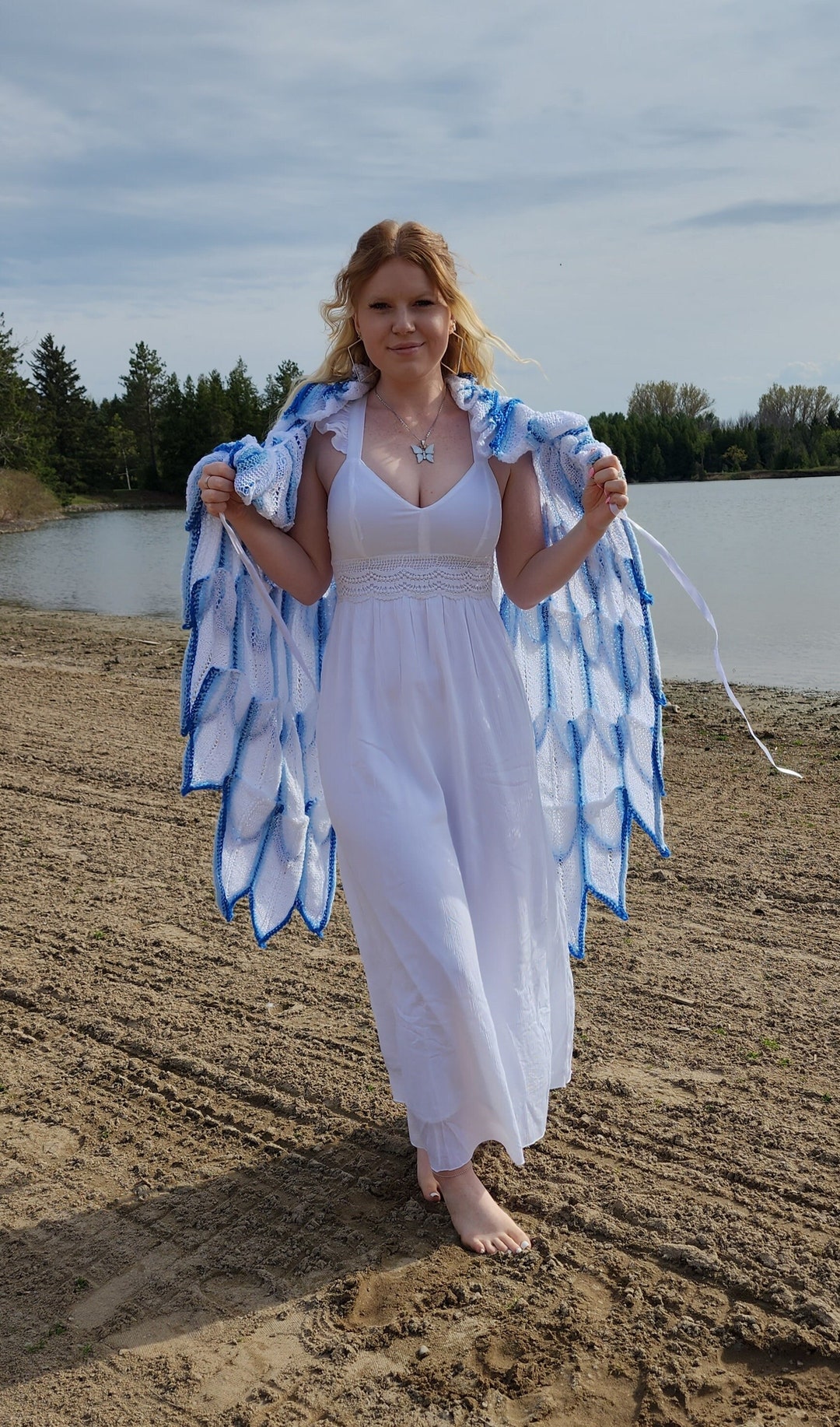 Guardian Angel Wings Shawl - KNITTING PATTERN - Instant Download - Easy ...