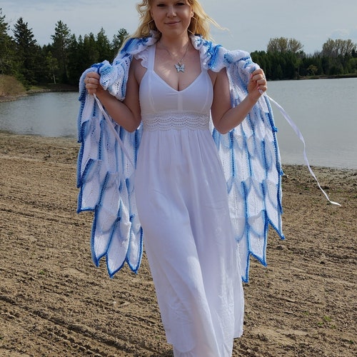 Guardian Angel Wings Shawl - KNITTING PATTERN - "feels like Heaven" - easy to follow pattern - by Anna Stoklosa, Designer and Creator