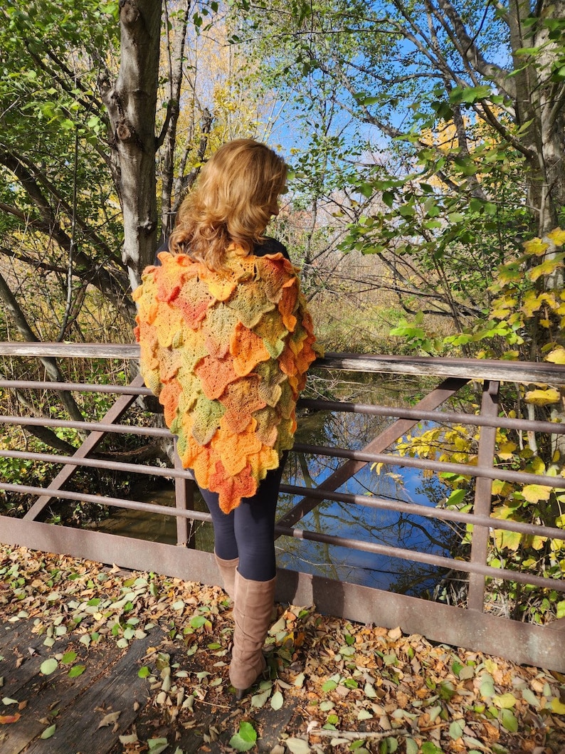 Châle feuille d'érable MOTIF CROCHET adapté aux débutants téléchargement immédiat par la designer Anna Stoklosa image 6