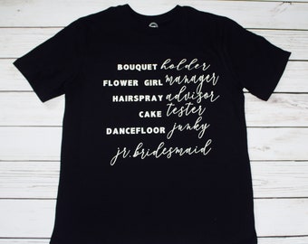 junior bridesmaid shirt