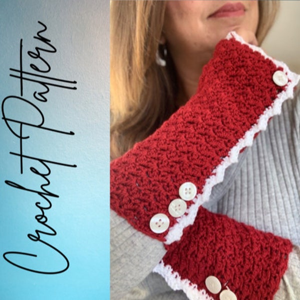 Crochet Digital Pattern, Snowdrop Wrist Warmers, fingerless gloves, crochet wrist warmers pattern, winter wear, gifts to make, handmade gift