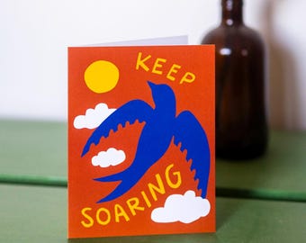 Keep Soaring Bird Card