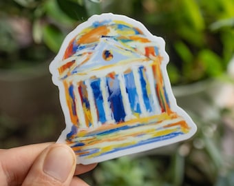 Abstract Rotunda Vinyl Sticker 3x3"