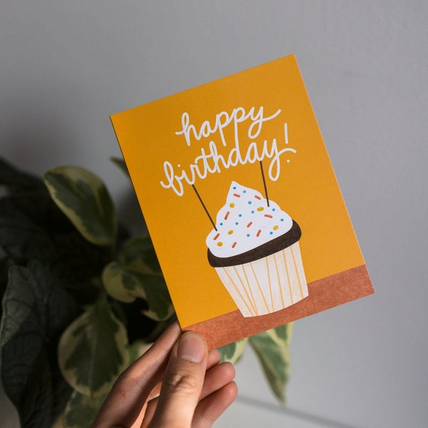 Happy Birthday Cupcake Notecard