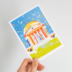 Rotunda Confetti Illustration Print 5x7&quot;