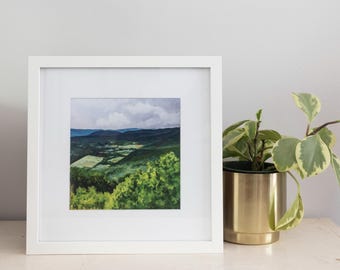 Blue Ridge Landscape Print 8x8"