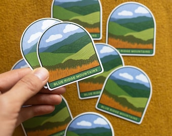 Blue Ridge Mountains Vinyl Sticker 2.5"