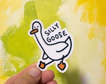 Silly Goose Vinyl Sticker 2.5"