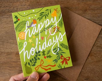 Happy Holidays Notecard