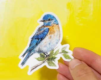 Bluebird Vinyl Sticker 2.5"