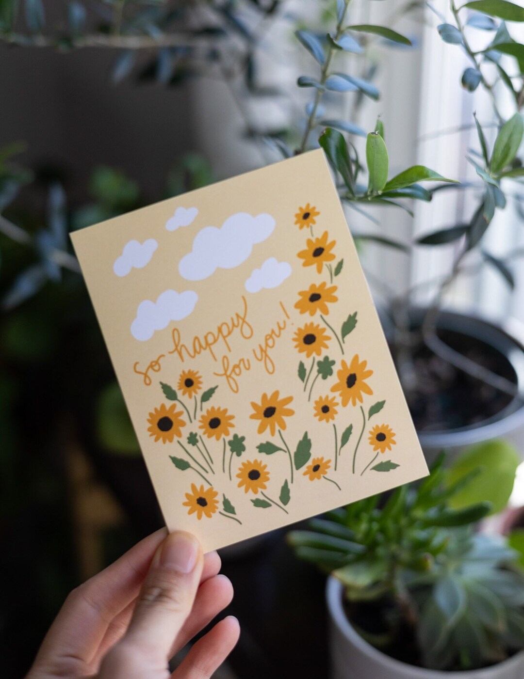 Sunflowers so Happy for You Card - Etsy