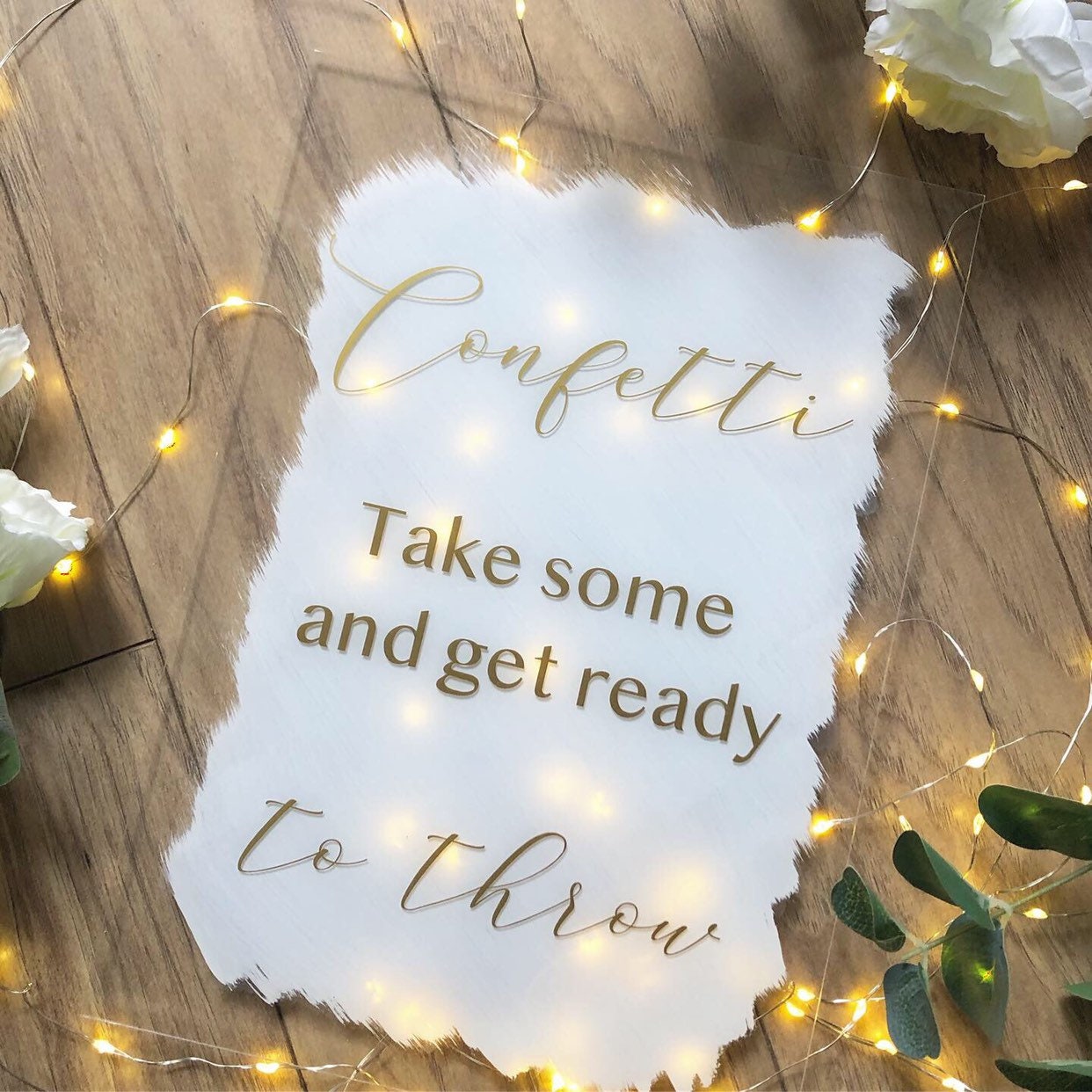 Confetti Wedding Sign / Perspex Wedding Sign / Confetti Sign / Etsy